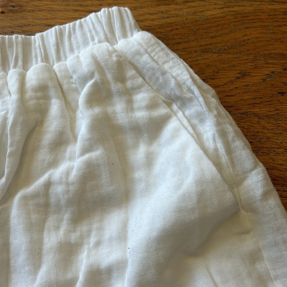 NWOT MATEO HIGH WAISTED COTTON SHORTS WHITE - Picture 9 of 12